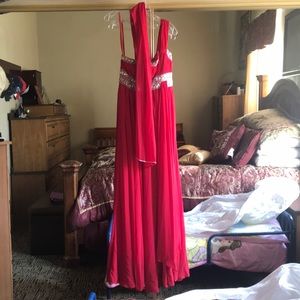 Red formal dress